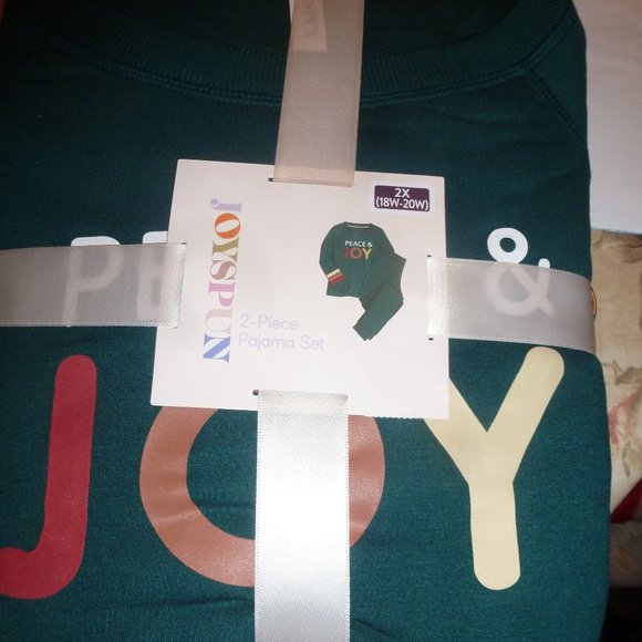 Women's Plush Long Sleeve Top & Pants Lounge Pajama 2-Piece Set Size 2XL - Picture 4 of 7